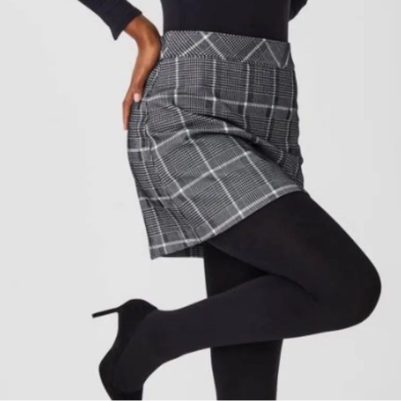 Spanx Perfect Mini Plaid Skirt Size XL - Picture 1 of 12